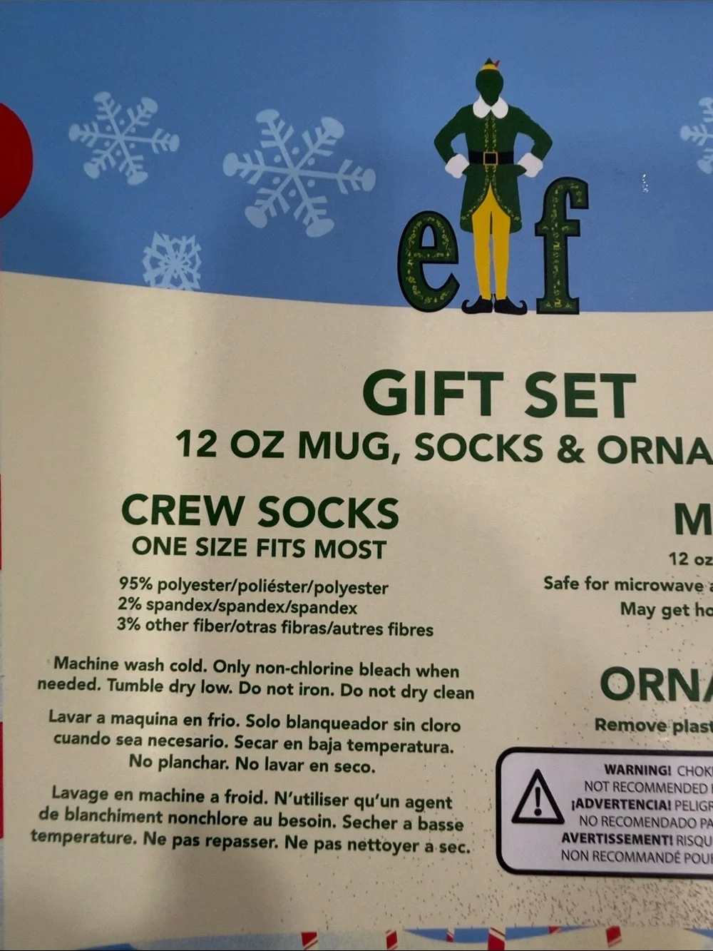 Buddy the Elf Green & Yellow Cotton-Headed Ninny Muggins Gift Set